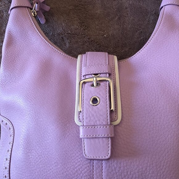 Coach Soho Hampton 5054 Pink Pebbled Leather Hobo Shoulder Bag Authenticated - Picture 13 of 16